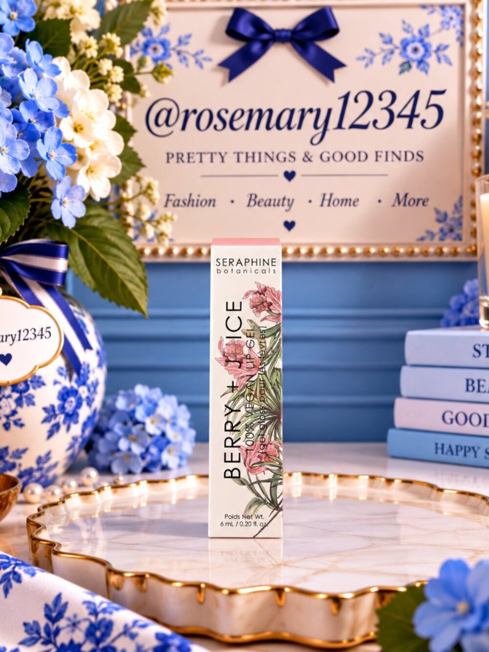 Seraphine Botanicals Berry + Ice Hydrating Lip Oil — Rose Currant